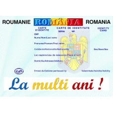 ZCI Foaie de zahar personalizata card de identitate buletin 29x20cm